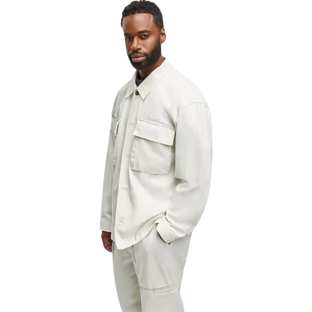 Mode of One Relaxed Fit Utility Shirt Jacket Neo‎ Natural Cotton Size XL